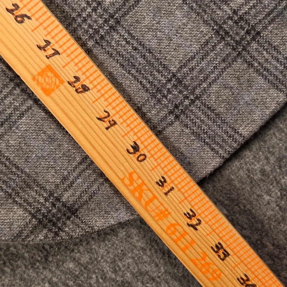 Samuelsohn Blazer E. Thomas Wool Cashmere Plaid Sport Coat Grey 48 Long NWOT